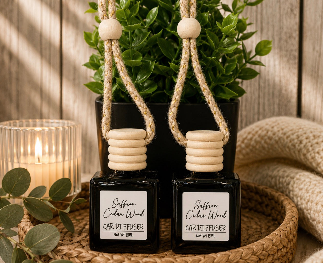 Saffron Cedarwood Car Diffuser